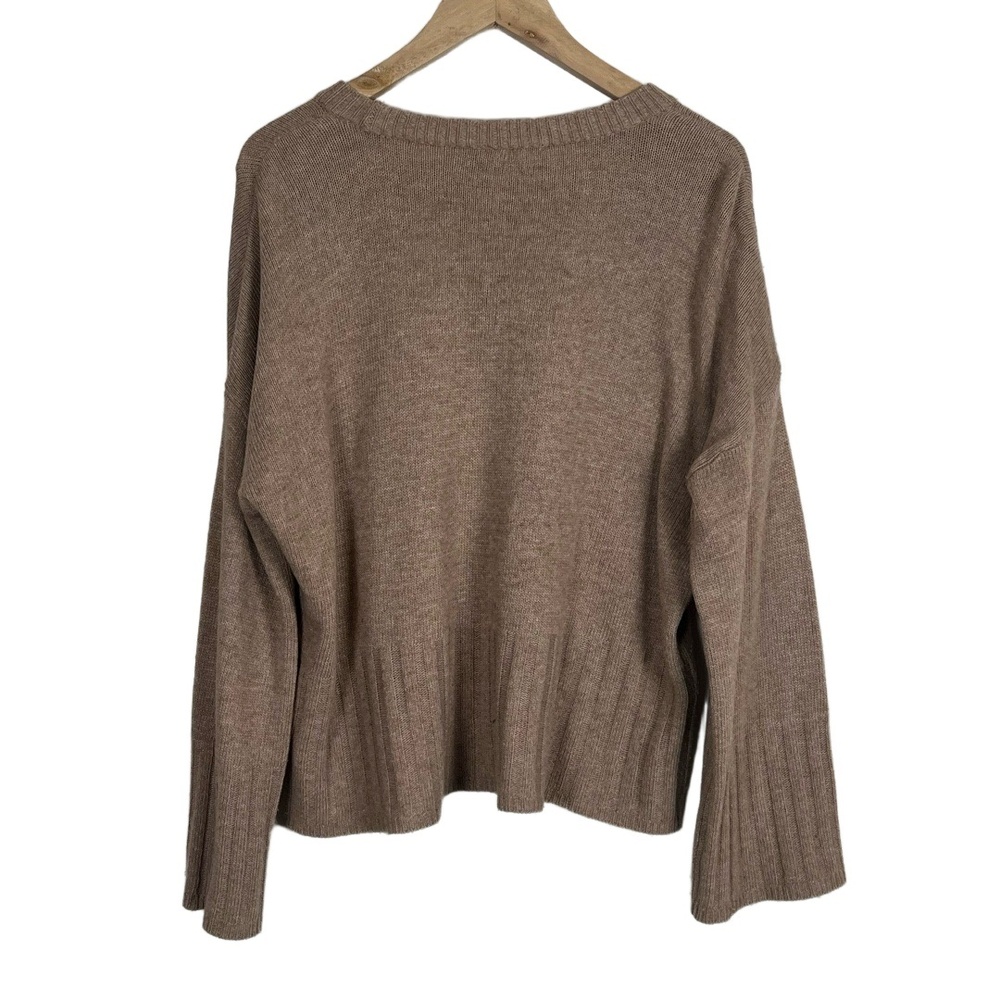 Madewell Crewneck Sweater Small Tan Ribbed Neutral Minimalist Coastal Old Money - Picture 5 of 6